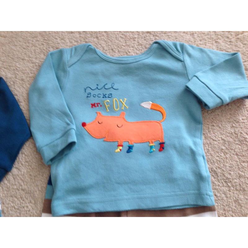 MOTHERCARE 2 pair of mix & match Pyjamas in great condition age 3-6 months