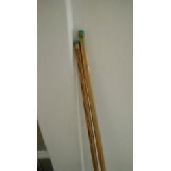Two snooker cues