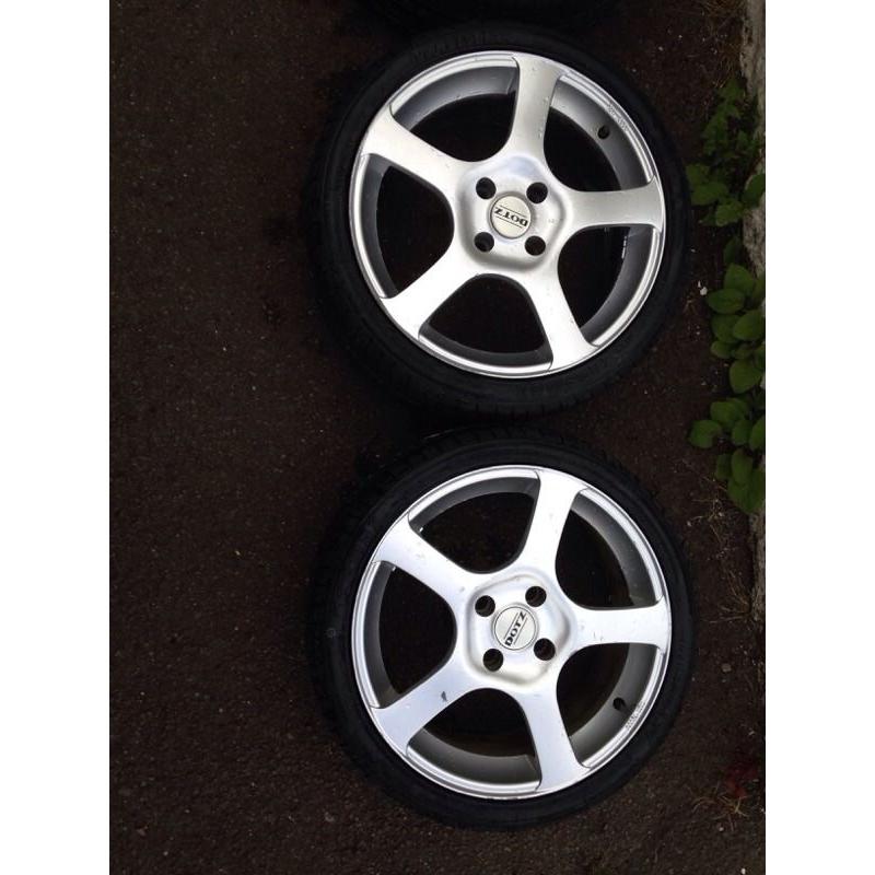 Ford 17" DOTZ alloys with new 205 40 17 tyres . 4x108. Rs turbo?