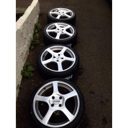 Ford 17" DOTZ alloys with new 205 40 17 tyres . 4x108. Rs turbo?
