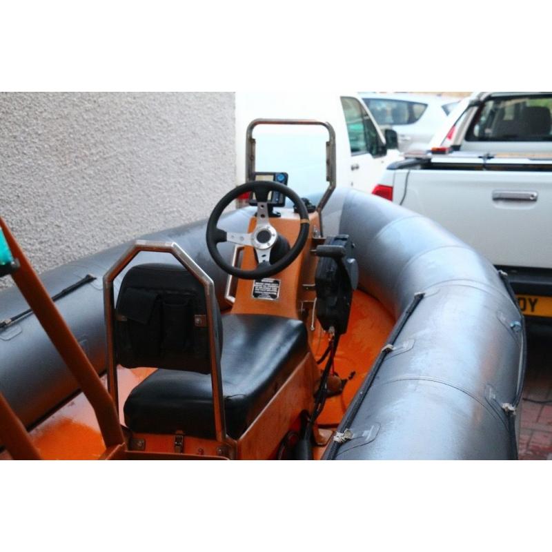 4m Avon Searider RIB with 40hp Honda 4 stroke plus trailer