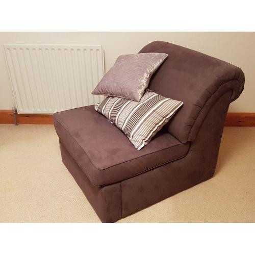 Sofa Bed (single) Chair - John Lewis - Superb Condition & Quality - Brown Fabric. Easy To Use.