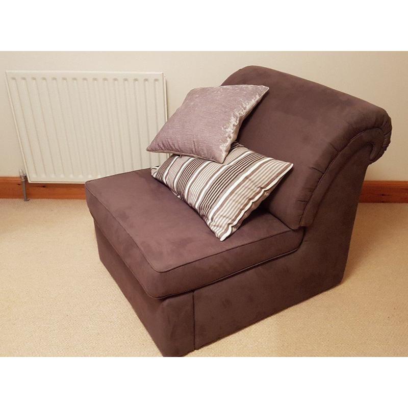 Sofa Bed (single) Chair - John Lewis - Superb Condition & Quality - Brown Fabric. Easy To Use.