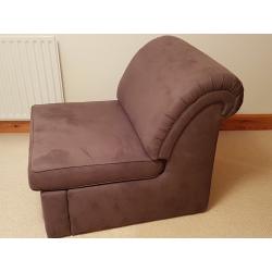 Chair - Fold down single bed / chair - John Lewis - Brown Fabric - Excellent Condition