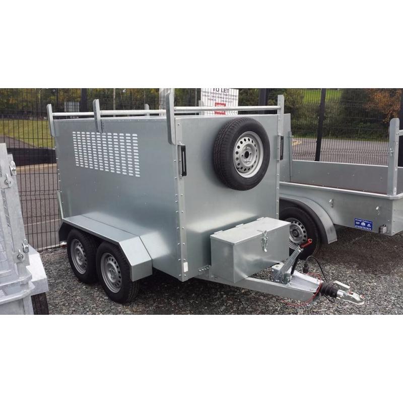 TWIN WHEEL BOX TRAILER 7x4x4 WITH BRAKES