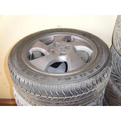 3 SETS OF ALLOYS,ASTRA GSI TURBO,HONDA CIVIC VTI EK9 ETC FANBLADES AND SUBARU IMPREZA INOVITE ALLOYS