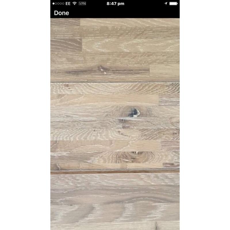 Solid Oak flooring - Barcarolle- Antarctic white.