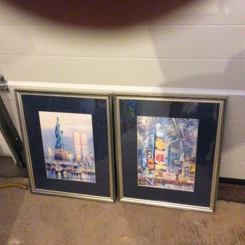 Two framed New York scenes