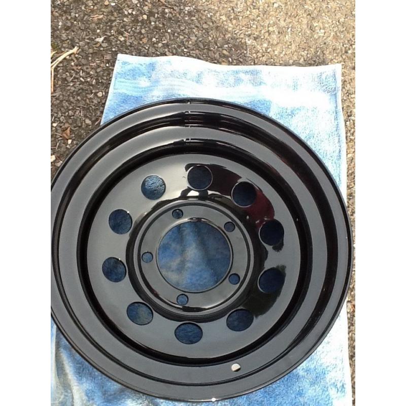 Set of 4 brand new steel wheels