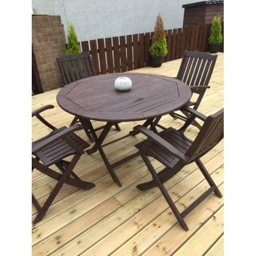 Garden table and chairs