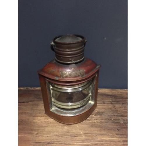Antique nautical copper&brass ship lantern