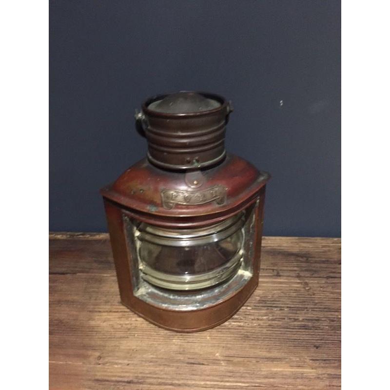 Antique nautical copper&brass ship lantern