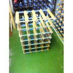 2x RTA 24 bottle wine rack, natural pine
