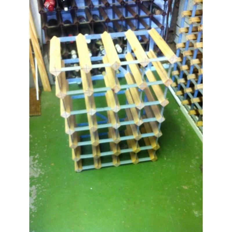 2x RTA 24 bottle wine rack, natural pine