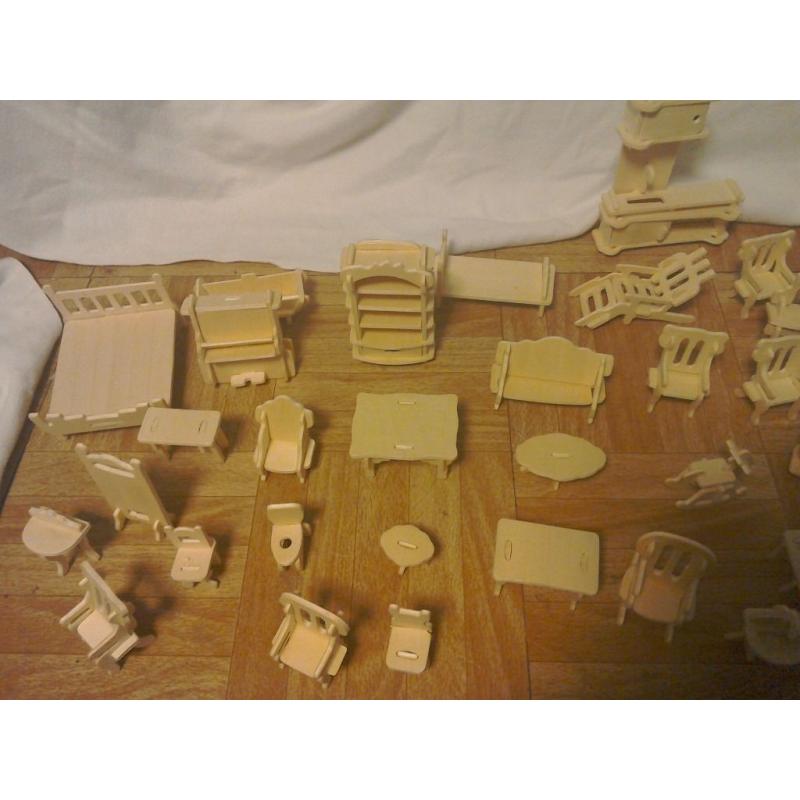 Dolls house furniture. Wooden.