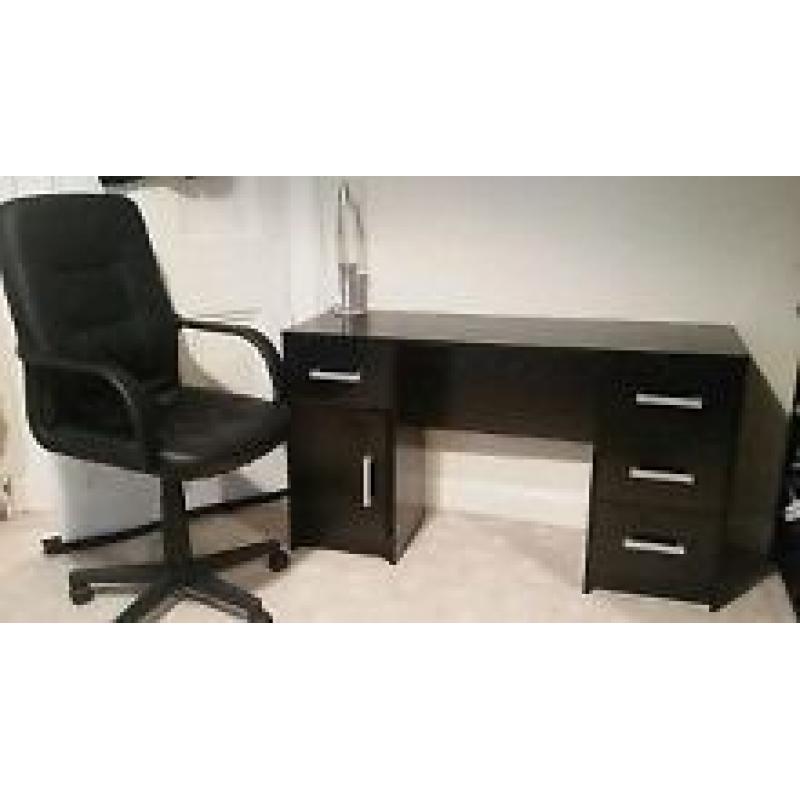 desk and chair
