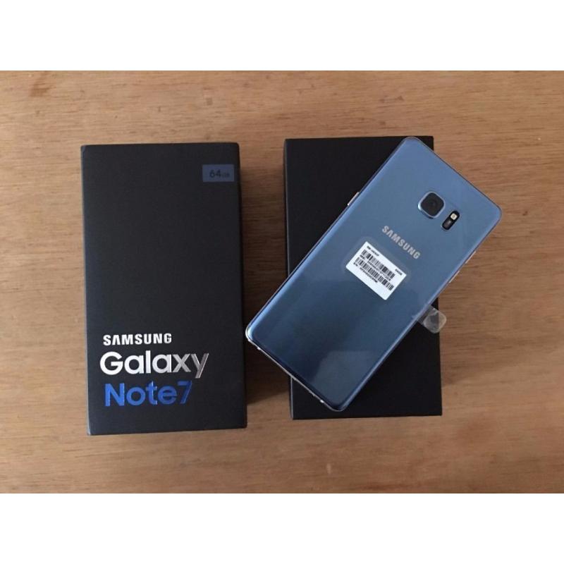 Brand New Samsung Galaxy 7 Note 64GB Coral Blue 2 Year Samsung Warranty Latest S7/S7 Edge