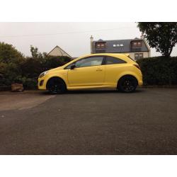 Yellow Limited edition Vauxhall corsa
