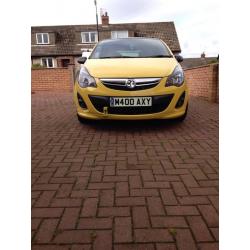 Yellow Limited edition Vauxhall corsa