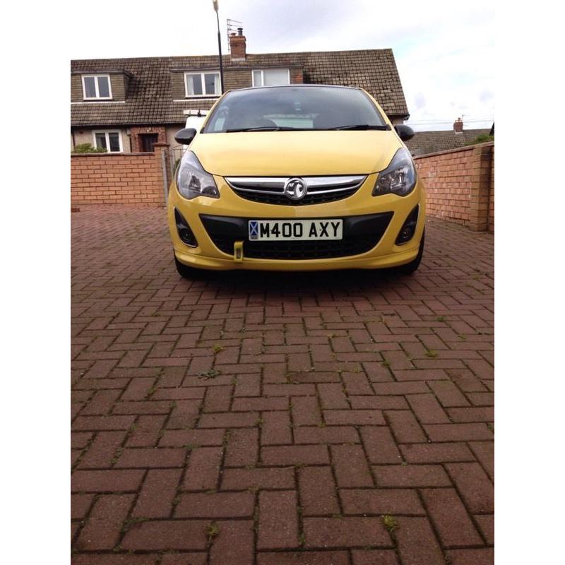 Yellow Limited edition Vauxhall corsa