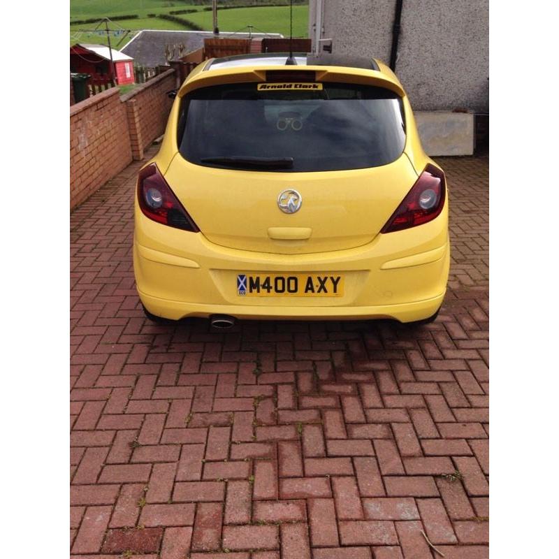 Yellow Limited edition Vauxhall corsa