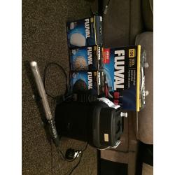 Fluval Roma 125 tank with cabinet & more
