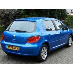 STUNNING 2005 PEUGEOT 307 S 1.6 5DR - LOW MILEAGE - FULL SERVICE HISTORY -MOT 12 MONTHS