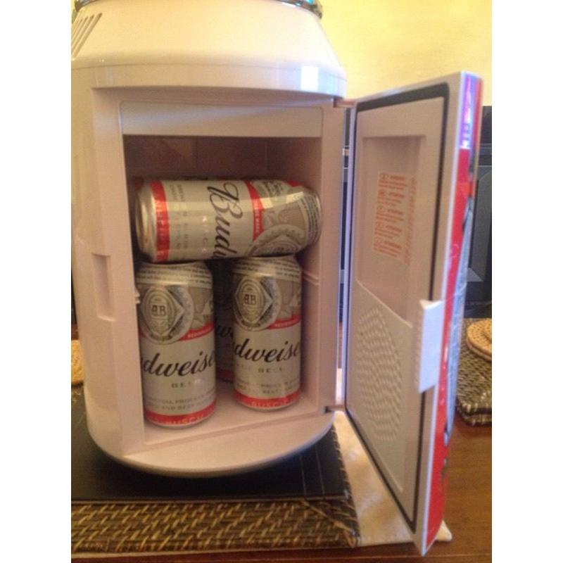 Budweiser fridge hold 6 cans