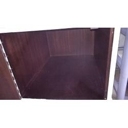 MAHOGANY DESK/DRESSING TABLE PAINTED BLUE