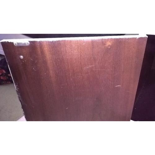 MAHOGANY DESK/DRESSING TABLE PAINTED BLUE