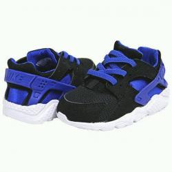 Nike Air Huarache Run TD Trainers Toddlers infant/Baby Black/Blue Shoes