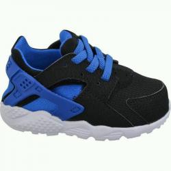 Nike Air Huarache Run TD Trainers Toddlers infant/Baby Black/Blue Shoes
