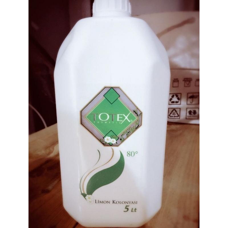 TOTEX Turkish Traditional Lemon Cologne Kolonya 5 Litres.