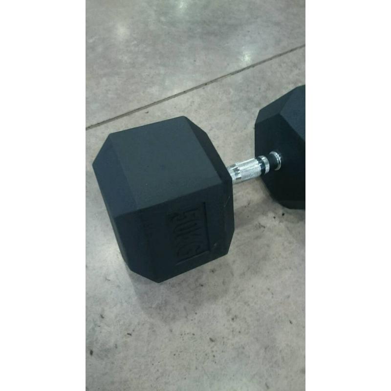 Hex dumbell set