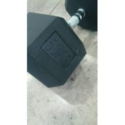 Hex dumbell set