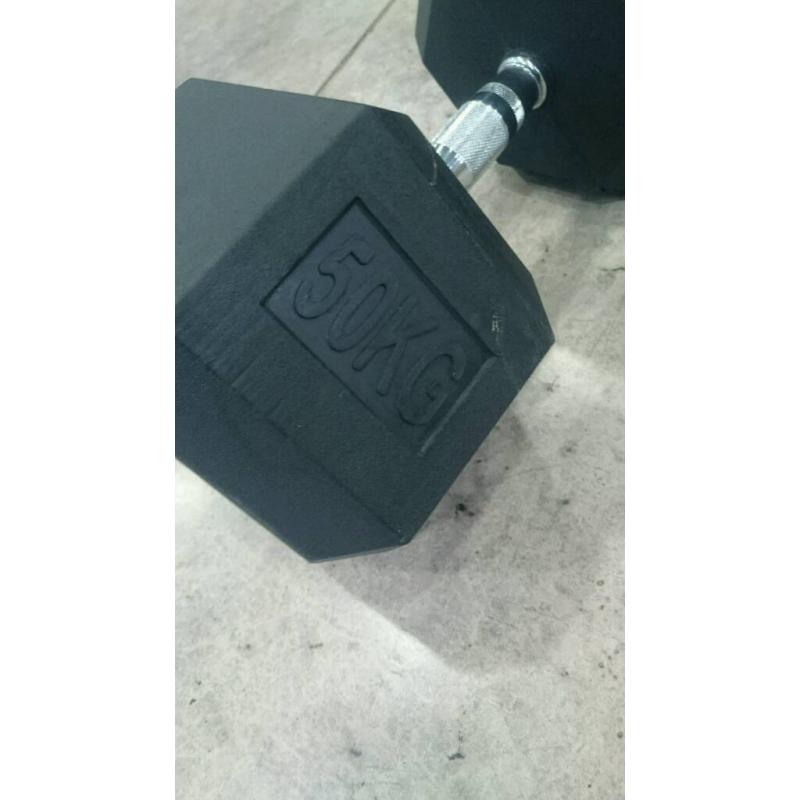 Hex dumbell set