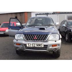 MITSUBISHI L-200 ANIMAL – DOUBLE CAB 4 X 4 PICK UP – 52 REG