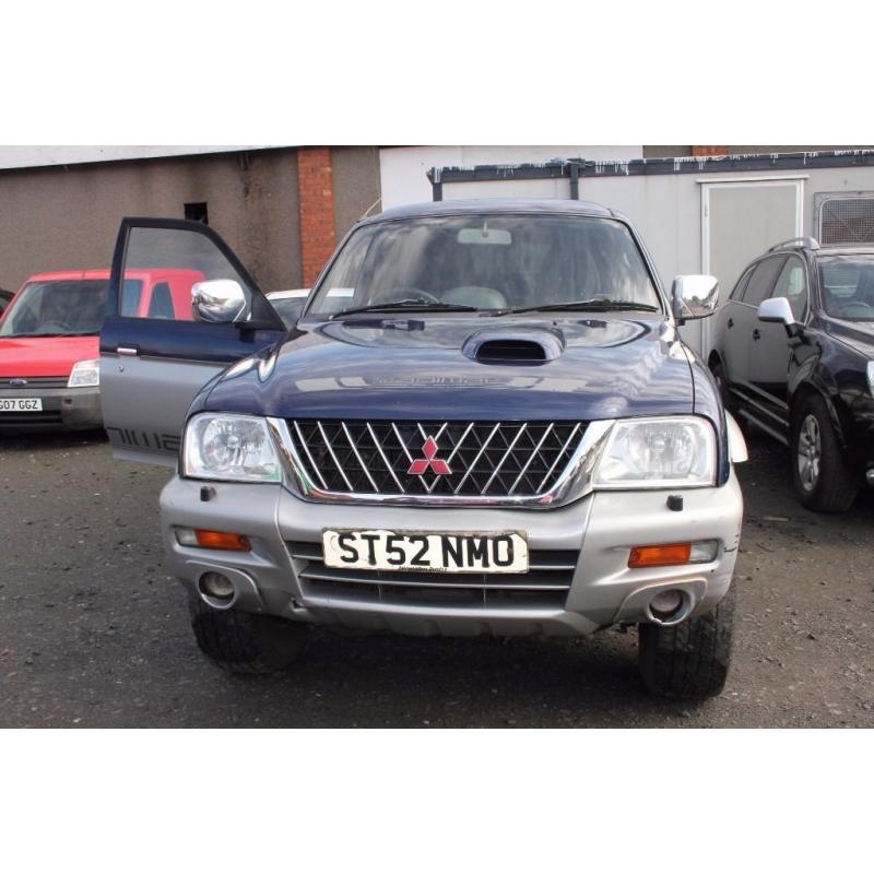 MITSUBISHI L-200 ANIMAL – DOUBLE CAB 4 X 4 PICK UP – 52 REG