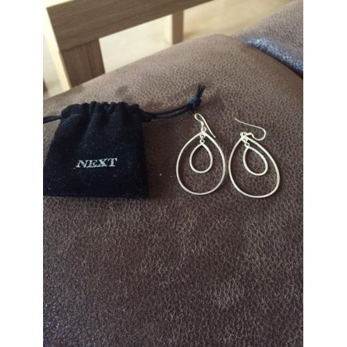 Silver earrings from next