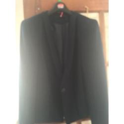 Betty Jackson black -Navy floral dress, Navy dress jacket.