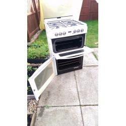 Gas cooker with electric oven and grill for free.