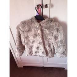 Cute fluffy kids coat