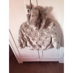 Cute fluffy kids coat