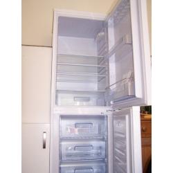 LEC Fridge Freezer, model TF60203W, colour white, unpackaged but otherwise new and unused