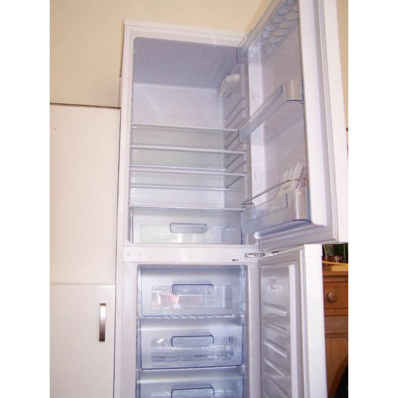 LEC Fridge Freezer, model TF60203W, colour white, unpackaged but otherwise new and unused