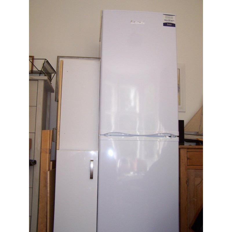 LEC Fridge Freezer, model TF60203W, colour white, unpackaged but otherwise new and unused