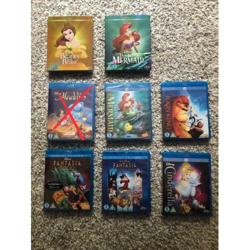 Various Disney blu-rays