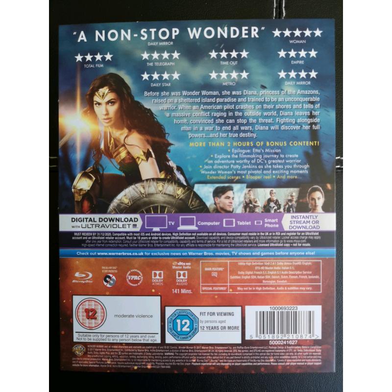 Wonder Woman blu ray