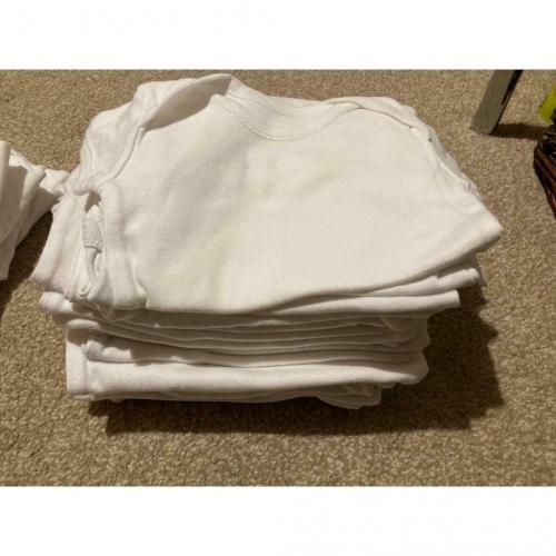 Baby vest newborn to 3 months (25 vests) short and long sleeves bundle