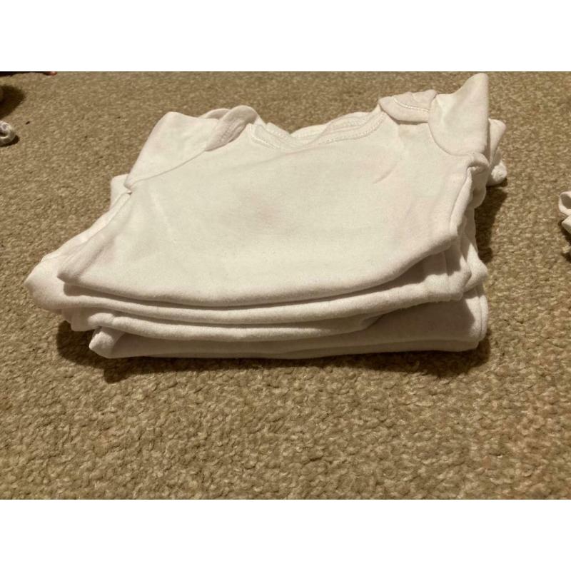 Baby vest newborn to 3 months (25 vests) short and long sleeves bundle